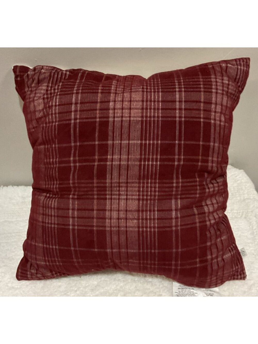 Hearth And Hand with Magnolia Decorative Pillow 18x18 In Red Plaid remover cover